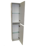 Mobile a Colonna da Bagno 1 Anta Soft Close 35x18x160 cm TFT Bali Twist Bianco