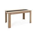 Tavolo Niklas 138x74x80 cm con pannello centrale rovere