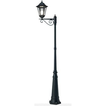Lampe sur poteau pour jardin Une lumière en porte-à-faux de couleur noire pour l'extérieur Maxi Hexagonal Line Livos sconto
