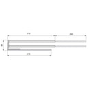 Porta Asciugamani Estraibile 2 Bracci 31 cm in Alluminio Opaco Emuca