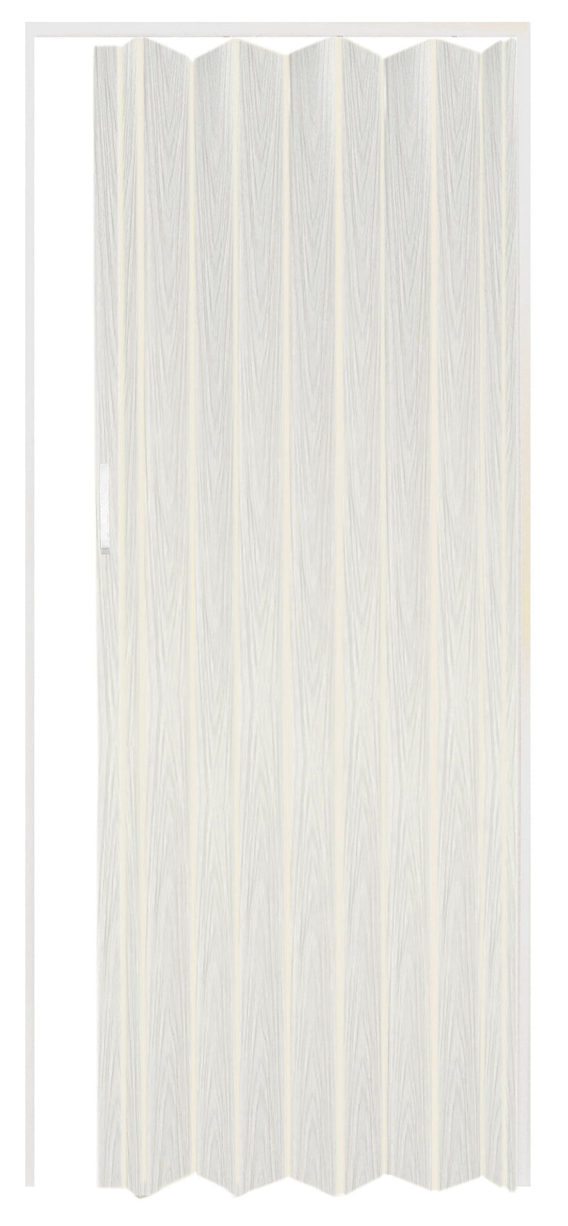 Porta a Soffietto da Interno 214x82 cm in PVC Chiusura Magnetica Bianco Venato