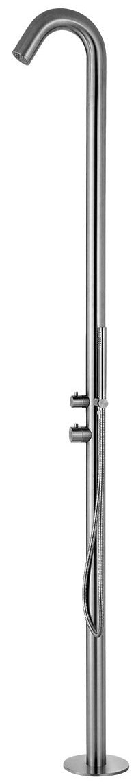 Douche de jardin 228,9x18x25 cm avec mitigeur Sined Alghero en acier inoxydable et douchette prezzo
