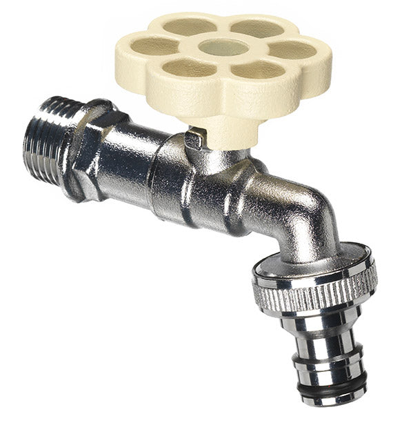 online Robinet à bille pour fontaine de jardin avec fleur colorée Belfer RUB/029 ivoire