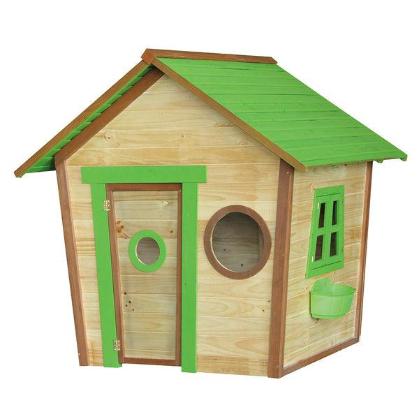 acquista Maisonnette en bois Fantasy vert pour enfants 140x130x140 cm