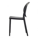 Set 4 Sedie da Giardino in Polipropilene Vandi Nere