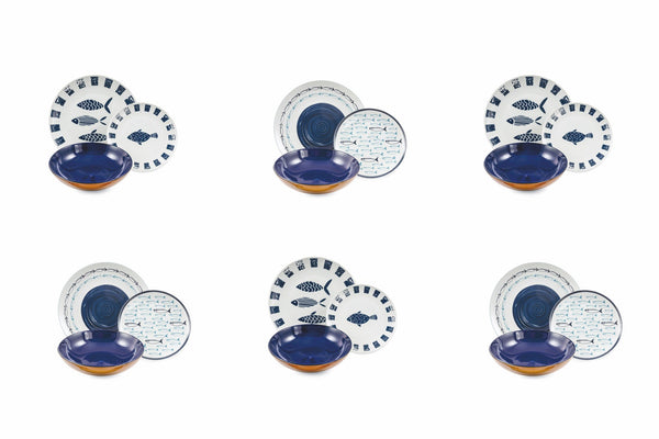 Service de Table 18 Pièces en Porcelaine et Grès VdE Tivoli 1996 El Pescado acquista