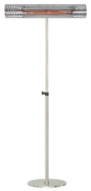 Stufa Elettrica ad Infrarossi a Piantana 2000W con Telecomando per Esterni Argento