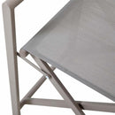 Set 2 Sedie Regista Mare Pieghevoli 48x56x86 cm in Alluminio e Textilene Gilda Ecrù 