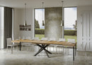Tavolo Allungabile 140-400x90x77 cm Volantis Quercia Natura Telaio Antracite  
