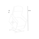 Poltrona Alzapersona Elettrica 1 Motore 73x94x103 cm in Tessuto Nero