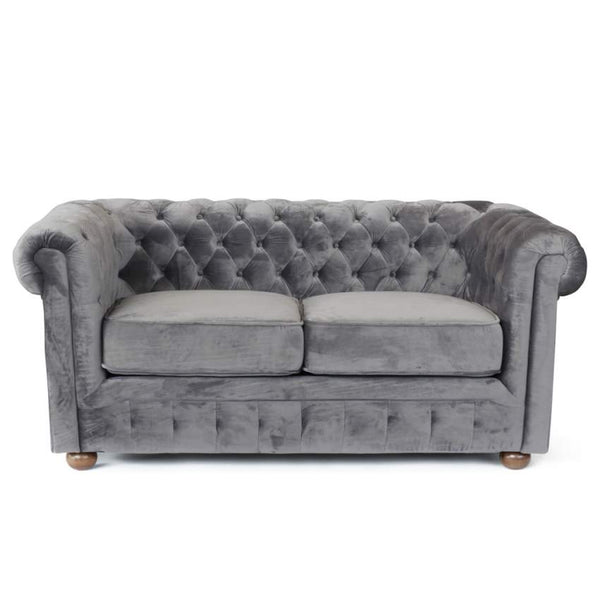 Canapé 2 places 170x81x77 cm en tissu gris sconto