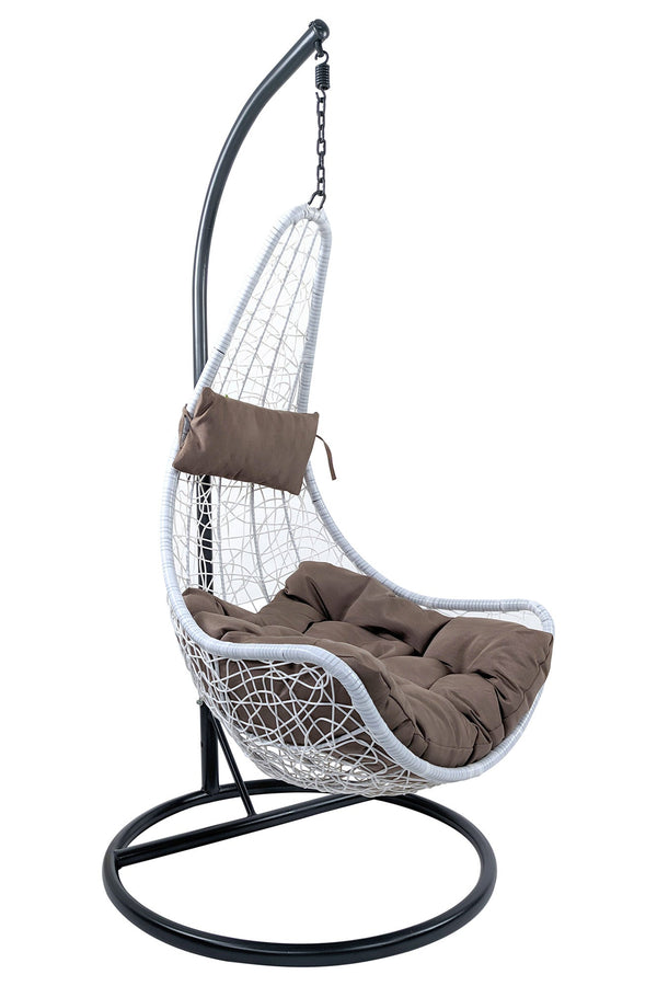 acquista Hamac de jardin Swing Ø85x195 cm en osier blanc