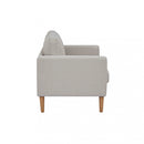 Divano 2 Posti Ramsey 137x73x82 h cm in Tessuto Beige