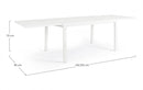 Tavolo Allungabile da Giardino 135-270x90x75h cm Pelagius Bianco