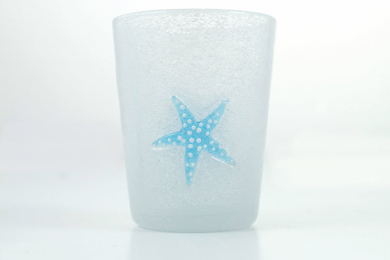 Set 6 Bicchieri Ø8x10 cm in Vetro Villa d'Este Home Tivoli Fish Verde Acqua