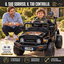 Macchina Elettrica per Bambini Fuoristrada Toyota Fj Cruiser 12V Telecomando Ruote in Gomma e Sedile in Pelle Nero e Mimetico