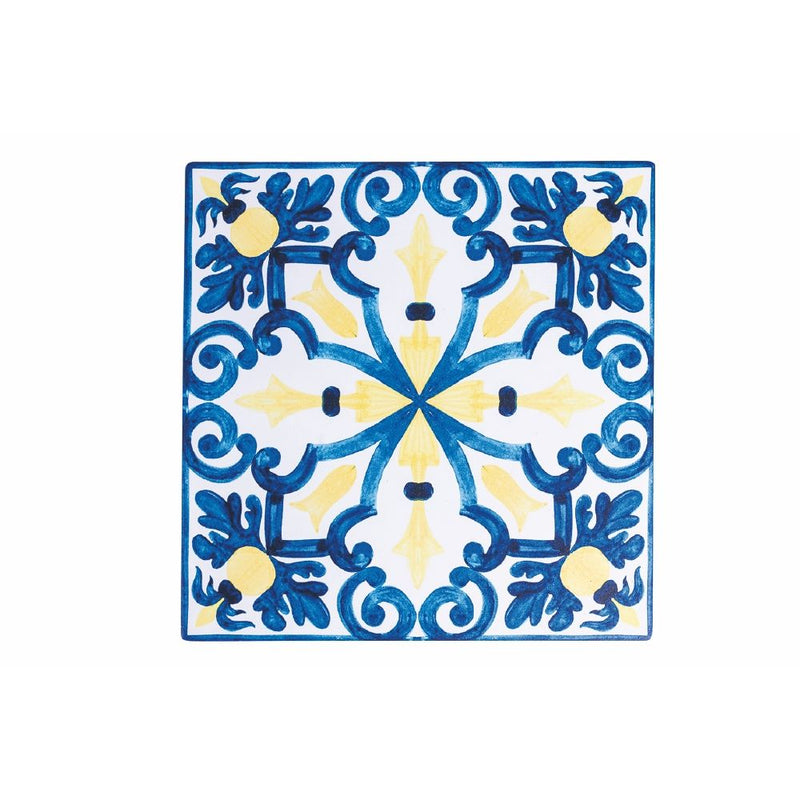 Set 4 Sottobicchieri 10x10x0,5 cm  in Ceramica VdE Tivoli 1996 Naxos