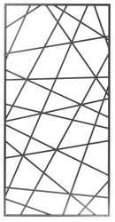Set 2 Pezzi Traliccio Fisso con Cornice Effetto Design per Giardino Verdemax 180x60 cm in Alluminio Antracite