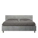 Letto Matrimoniale Testata Doghe Inclinata Ankel Grigio Varie Misure