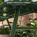 Panchina da Esterno in Alluminio a 2 Posti a Doghe 123x67x79cm Verde
