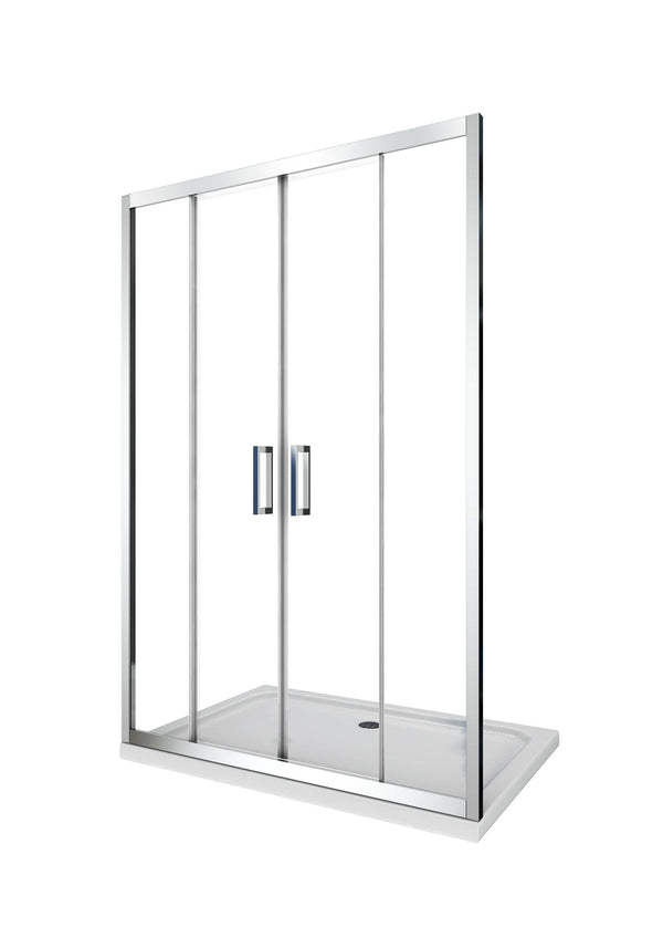 acquista Porte de Douche 2 Portes Coulissantes en Cristal Transparent 6mm H190 Quatre Différentes Tailles