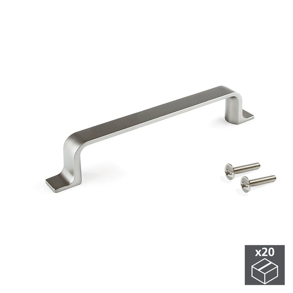 Emuca Poignées de Meubles Interaxis 96 mm Zamak Satin Nickel 20 Pièces prezzo