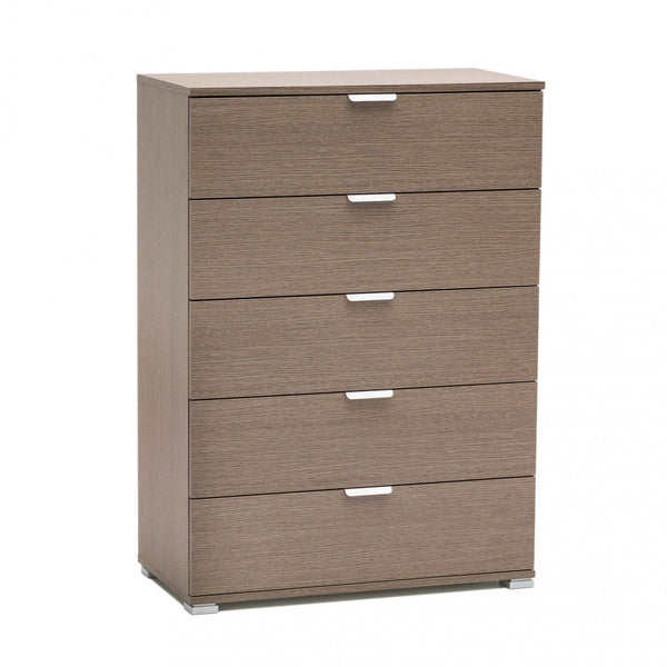 online Armoire Chêne Gris 5 Tiroirs 75x38x103 h cm en aggloméré bilaminé Chêne Gris