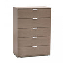 Mobiletto 5 Cassetti Rovere Grigio 75x38x103 h cm in Truciolare bilaminato Rovere grigio
