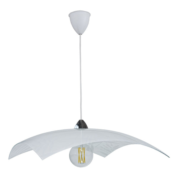 prezzo Suspension 50X50 1xE27 Chrome-Blanc Cadre Verre Plaque Blanc E-Energy Vanessa