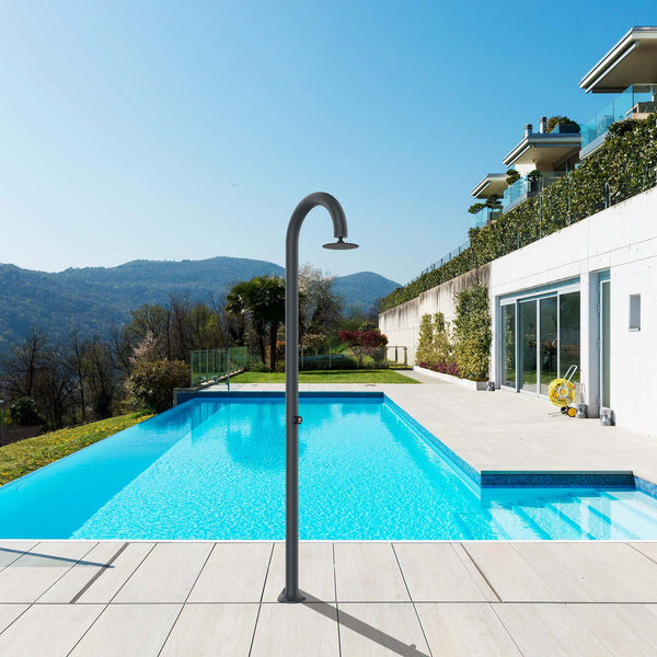 online Doccia da Giardino ad Acqua Fredda in Alluminio Temporizzata Sined Luna Timer Grigio