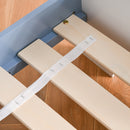 Struttura Letto Singolo per Bambini 143x74x59 cm in Compensato di Pioppo Blu e Bianco