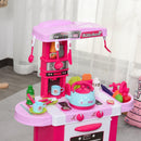 Cucina Giocattolo per Bambini 64x29x87 cm con 33 Accessori Rosa