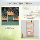 Portapiante Modulare 3 Livelli 50,8x22,8x40,6 cm in Legno di Abete Giallo