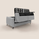 Divano Letto 2 Posti 175x95x96 cm in Tessuto Grigio