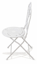 Set da Giardino Pieghevole in Ferro con Tavolo e 2 Sedie Soriani Provence Breakfast Bianco