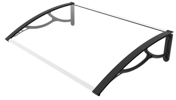 Abri auvent 80x120 cm en polycarbonate massif transparent 3mm prezzo