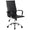 Chaise de bureau présidentielle en similicuir noir Tosini Dallas