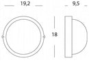 Lampada Plafoniera Tonda Piccola Colore Nero per Esterno Linea Industriale Sovil