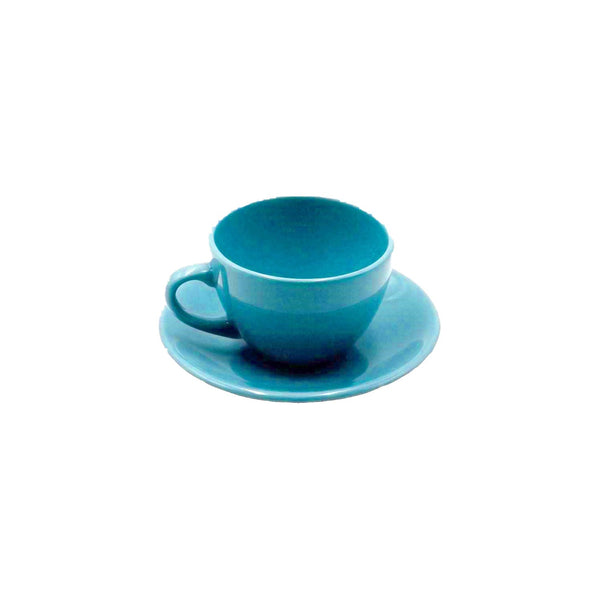 Set de 6 Tasses à Thé avec Soucoupe Ø9,5xh7 cm en Grès Cérame Romeo Turchese online