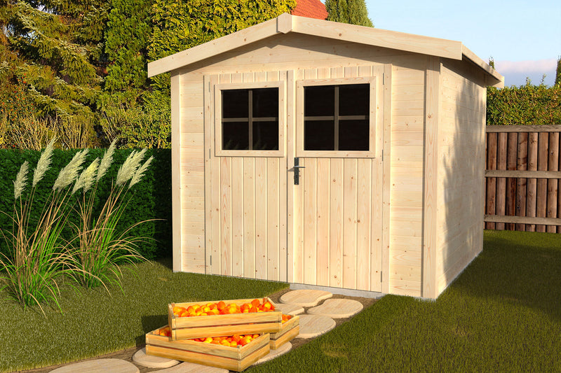Casetta Box da Giardino per Attrezzi 2,63x2,50m Senza Pavimento in Legno Abete 19mm Mano-WS15-040