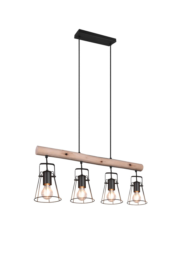 Suspension d'intérieur E27 en métal noir mat sconto