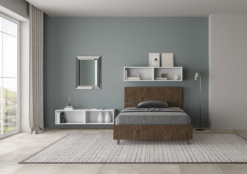 Letto 1 Piazza e Mezzo Testata Inclinata Demas Noce Varie Misure