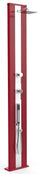 Doccia Solare da Esterno Giardino 40L Miscelatore e Doccetta Mobile Arkema Dada S Fascia Inox Cherry