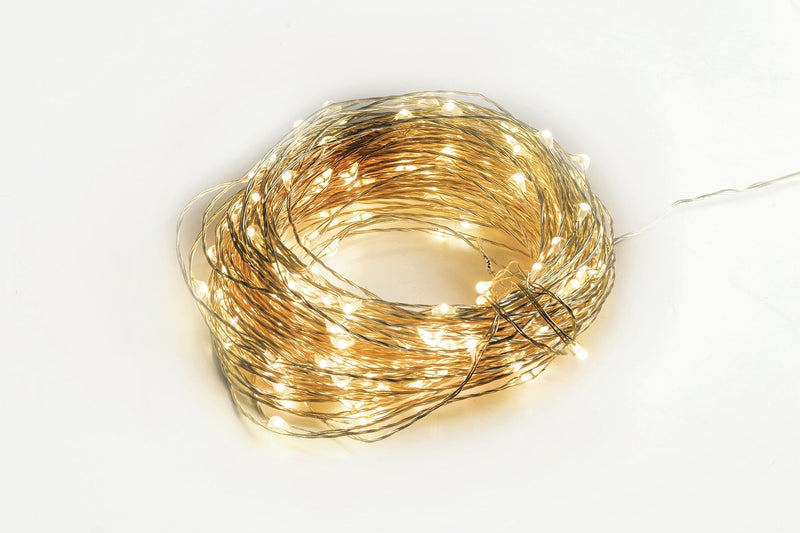 Luci di Natale 300 MICROLED 30,3m Bianco Caldo da Esterno-Interno Soriani