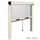 Zanzariera Avvolgibile Avorio per Porta e Finestra a Molla 100X170Cm