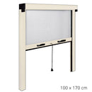 Zanzariera Avvolgibile Avorio per Porta e Finestra a Molla 100X170Cm