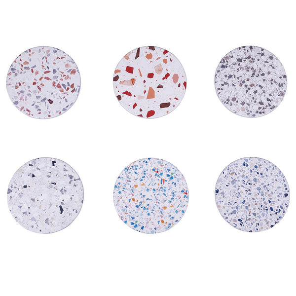 Set 6 Sottobicchieri Ø10x1 cm  in Ceramica VdE Tivoli 1996 Terrazzo acquista