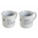 Set 2 tazze Ø9,2x8,7 cm in New Bone China VdE Tivoli 1996 Bianco