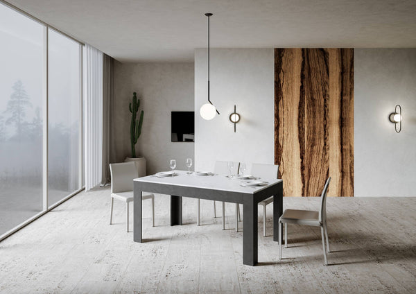sconto Tavolo Allungabile 160-220x90x77 cm Bibi Mix Bianco Spatolato