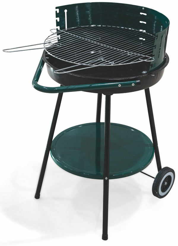 Barbecue à Charbon Rond Ø50 cm avec Roulettes Soriani Sun-day Vert acquista